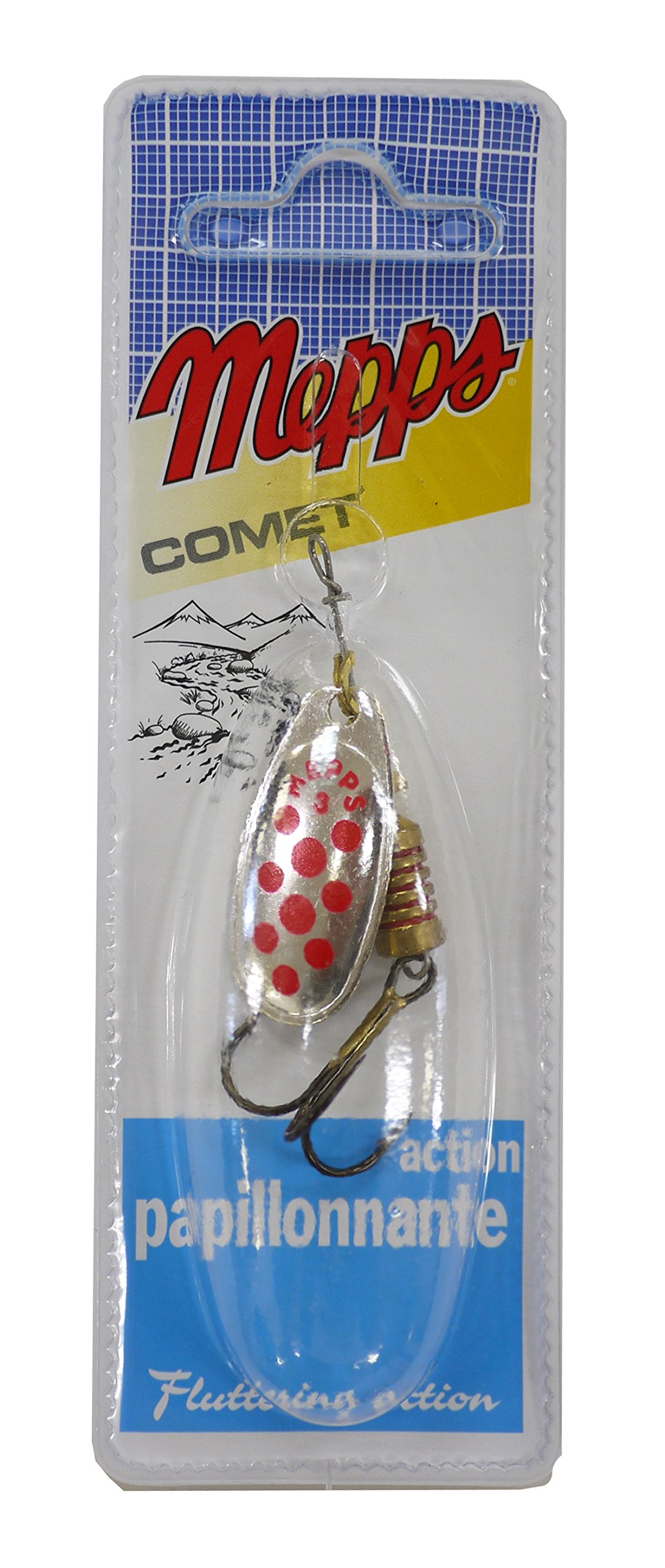 Mepps Comet Silver Red Spot sz3 - 6.5grm — image 1