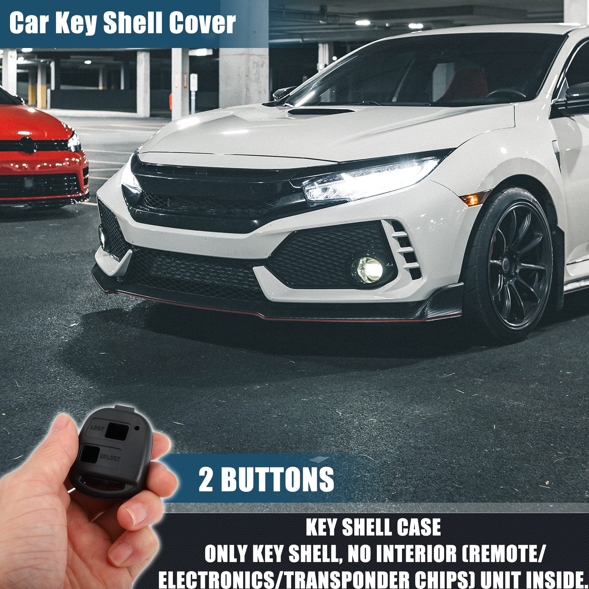 SG Store 2 pezzi 2 pulsanti telecomando chiave Fob pulsanti pad custodia protettiva in gomma compatibile con Rav4 Yaris MR2 MK3 Corolla Celica Land Cruiser nero