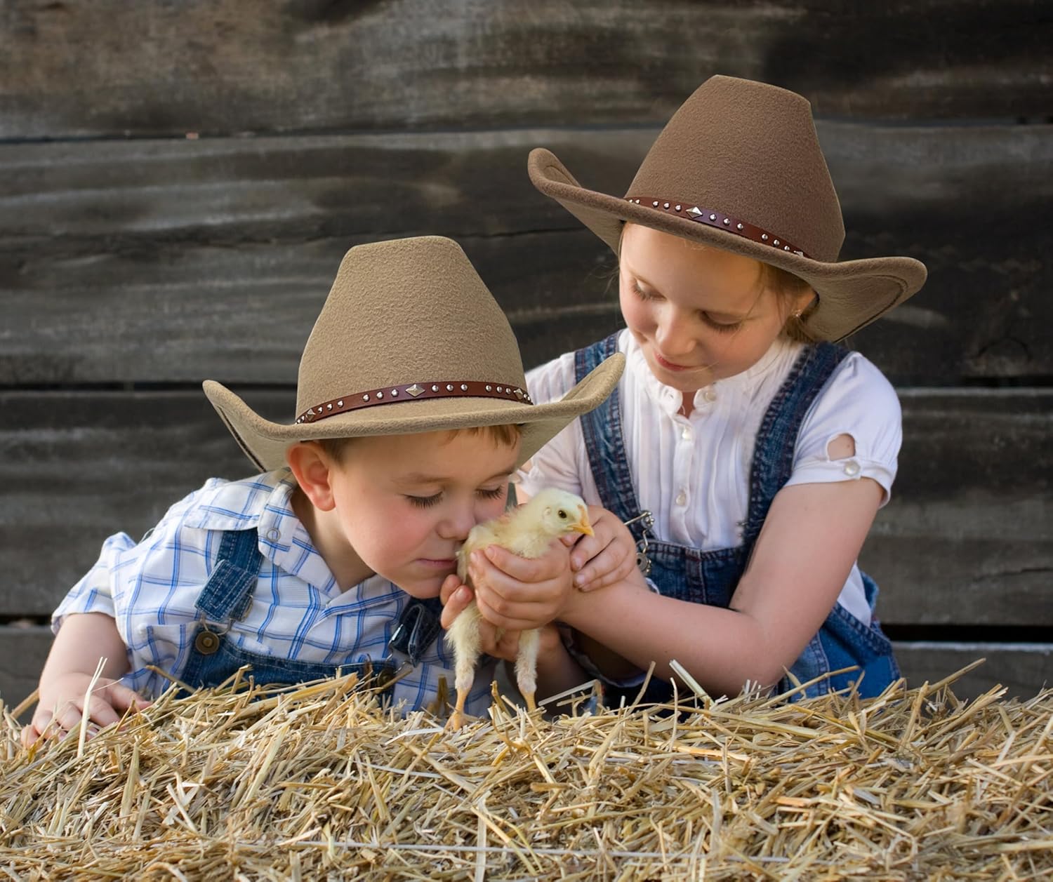 Jastore Kids Western Cowboy Hat Wide Brim with Band Wool Felt Vintage Jazz Fedora Boys Girls Cowgirl Hats - Image 5