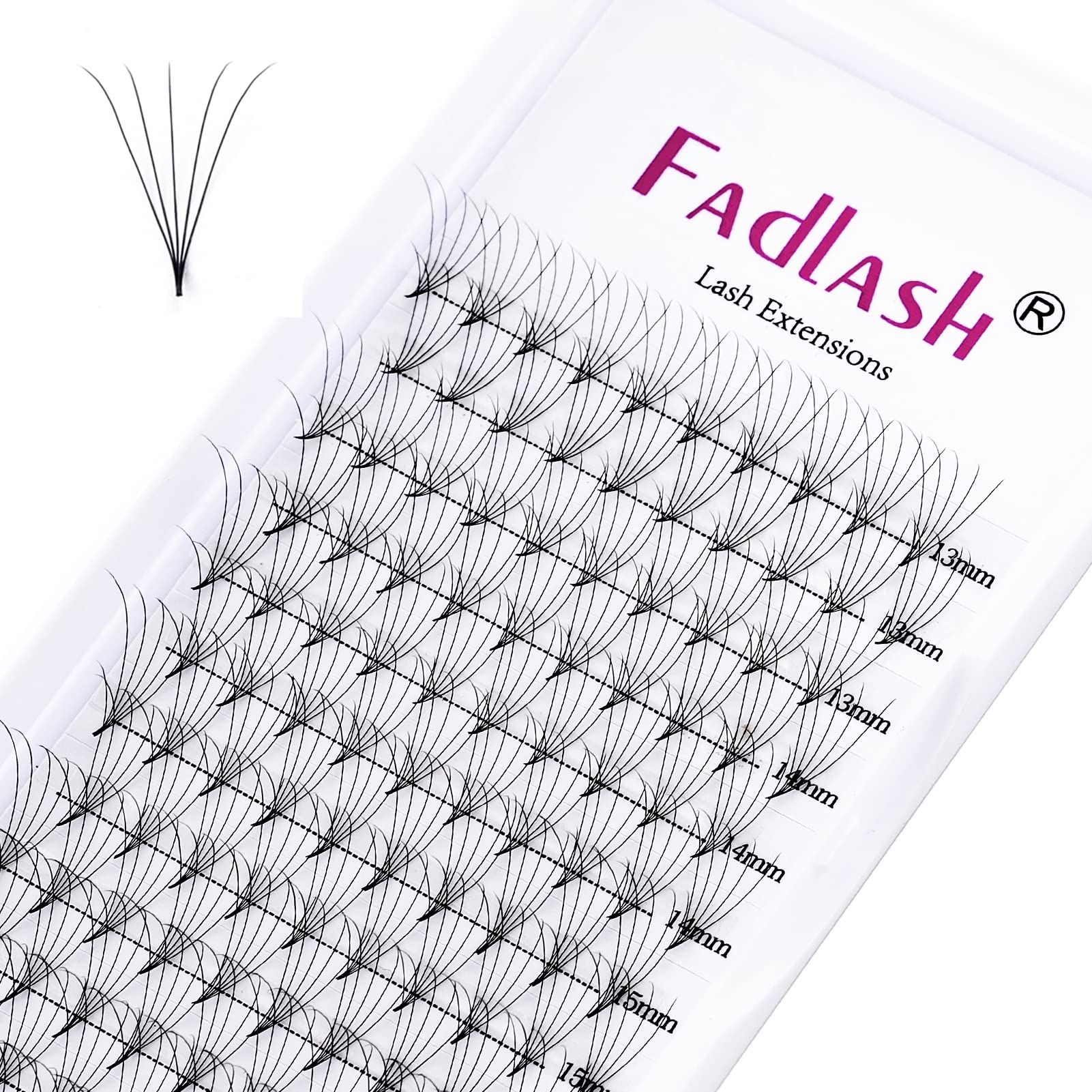 Volumen Ruso 10D 0.07mm C Curl 15mm Prefabricados Extensiones de Pestañas Volume Lashes Extension Ruso Pestañas — view 183