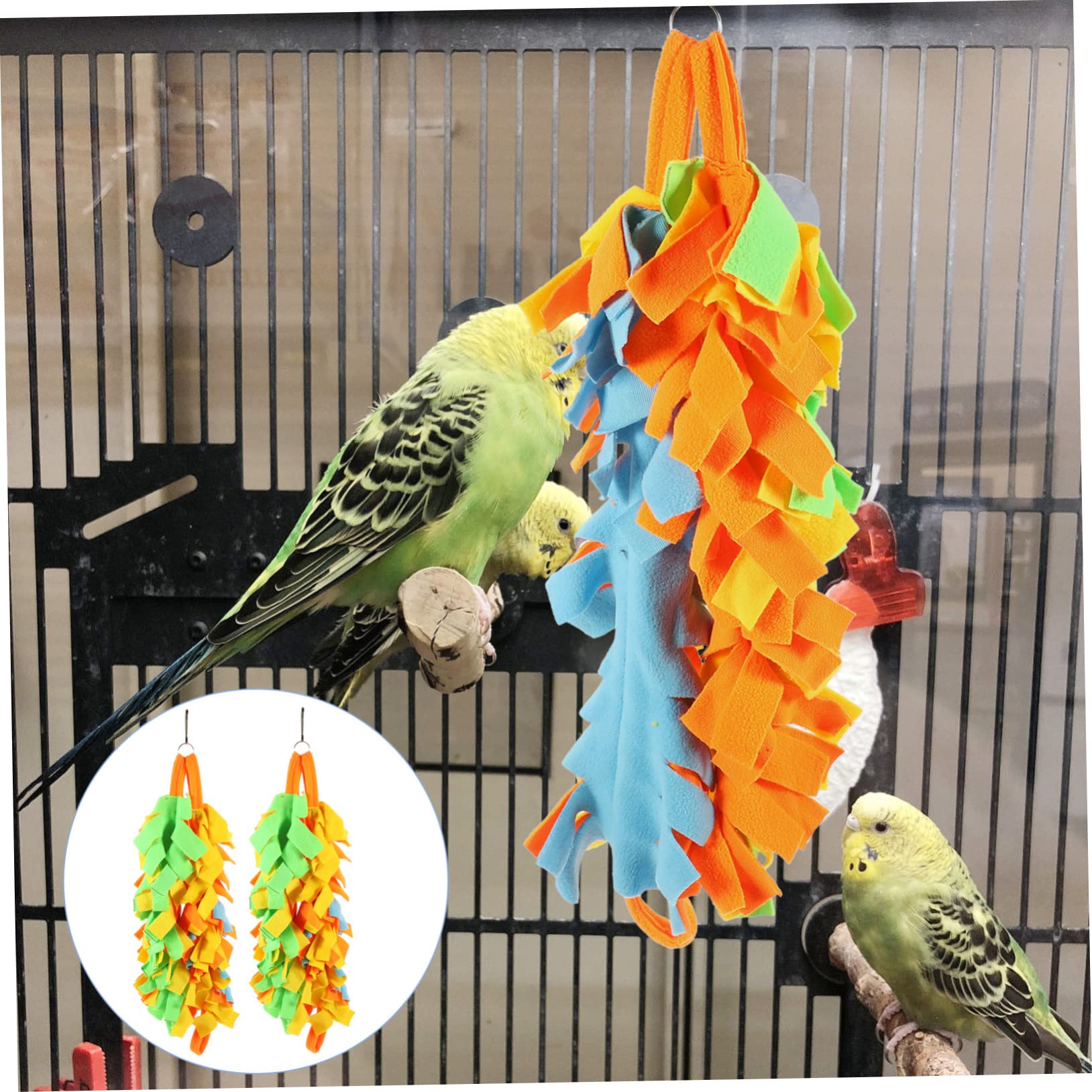 BESPORTBLE 10pièces Jouets à Mâcher pour Oiseaux Et Petits Animaux Balancement Suspendu pour Perruches Perroquets Et Hamsters Accessoire De Et Sûr