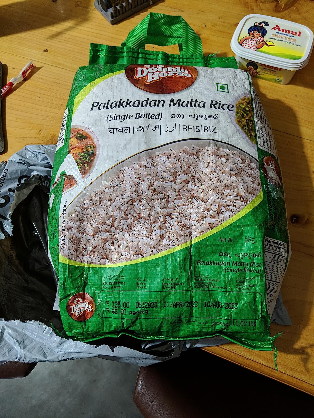Double Horse Nutritious Bran Retained Matta Rice 5kg | Single Boiled ...