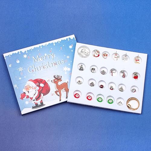 Miniatura 5 de Countdown Day - Caja de pulsera para niños de Papá Noel, juego de bricolaje con la llegada de las vacaciones, caja de regalo, calendario de pared de