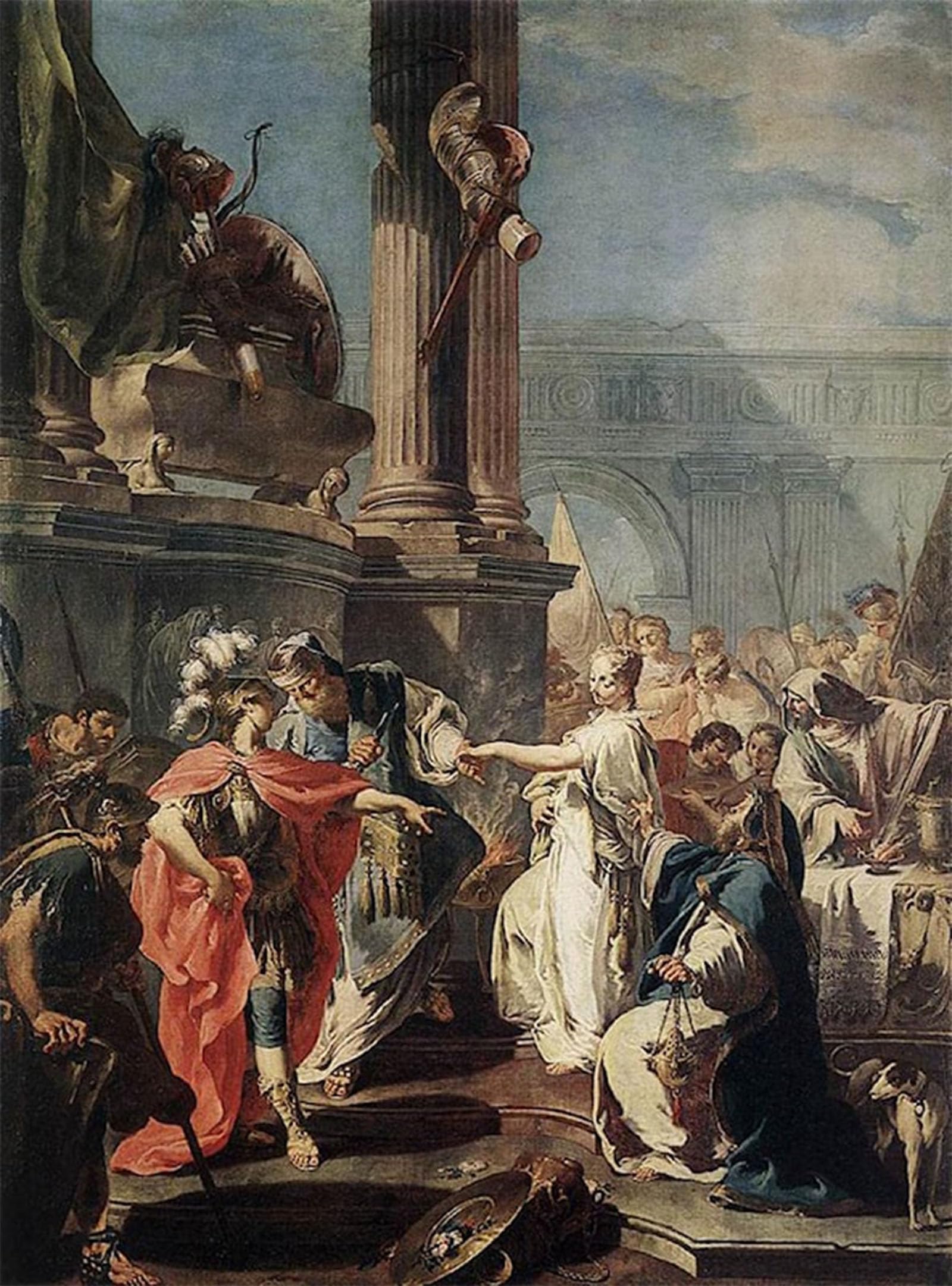 ARTXLXXBN Famous Art Print Poster Vintage Wall Art the Sacrifice of Polyxena by Battista Pittoni the Younger Canvas Art Poster for Home Decor 60x90cm