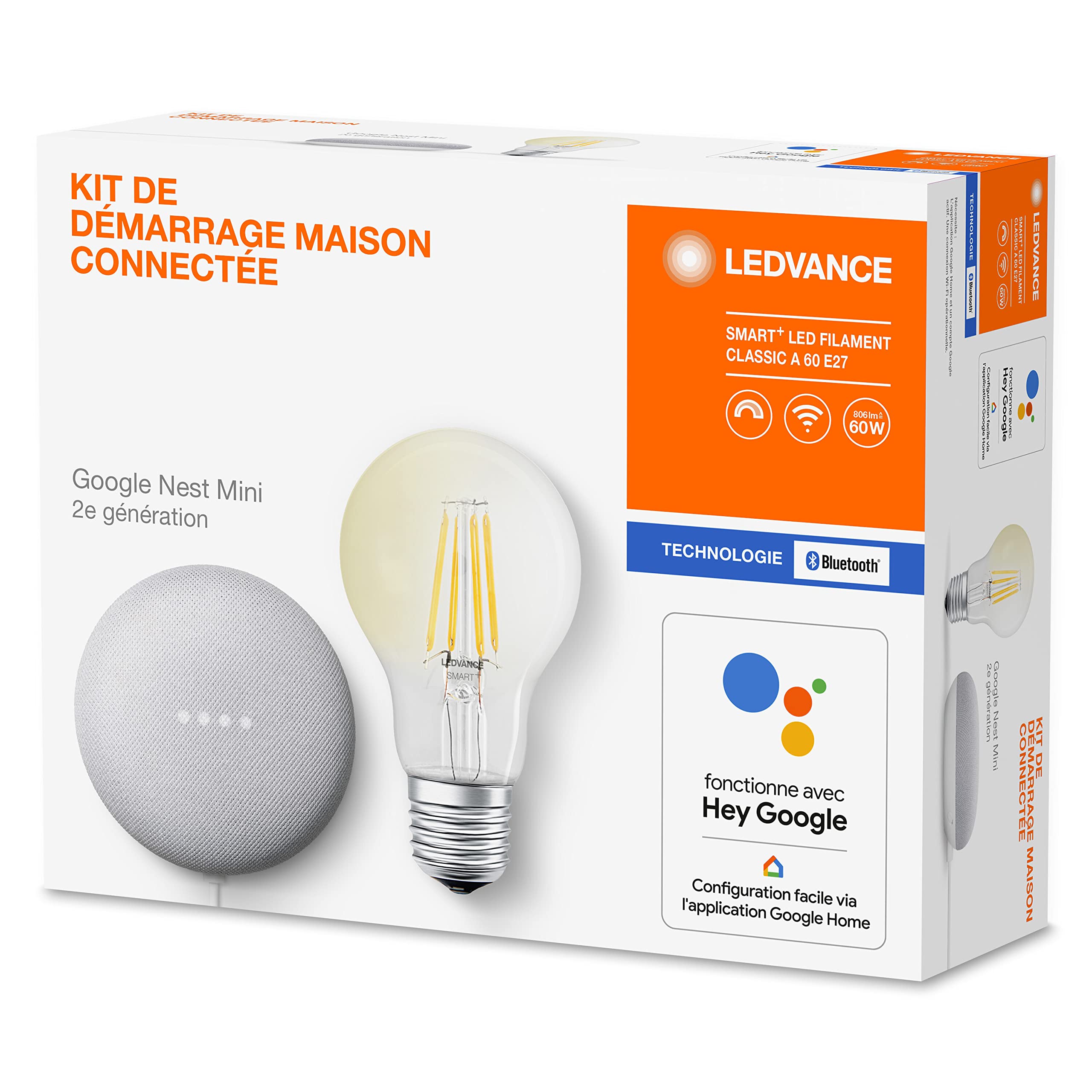 LEDVANCE STARTER KIT SMART HOME Classic A60 FIL DIM E27 BT
