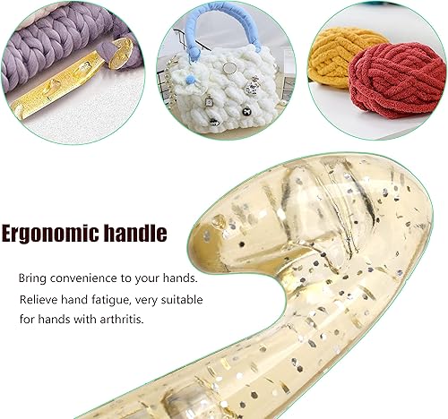 Miniatura 3 de GMMA Ganchos de ganchillo grandes para hilo grueso, ganchos de ganchillo jumbo para bufandas de alfombras grandes de lana (0.787 pulgadas)