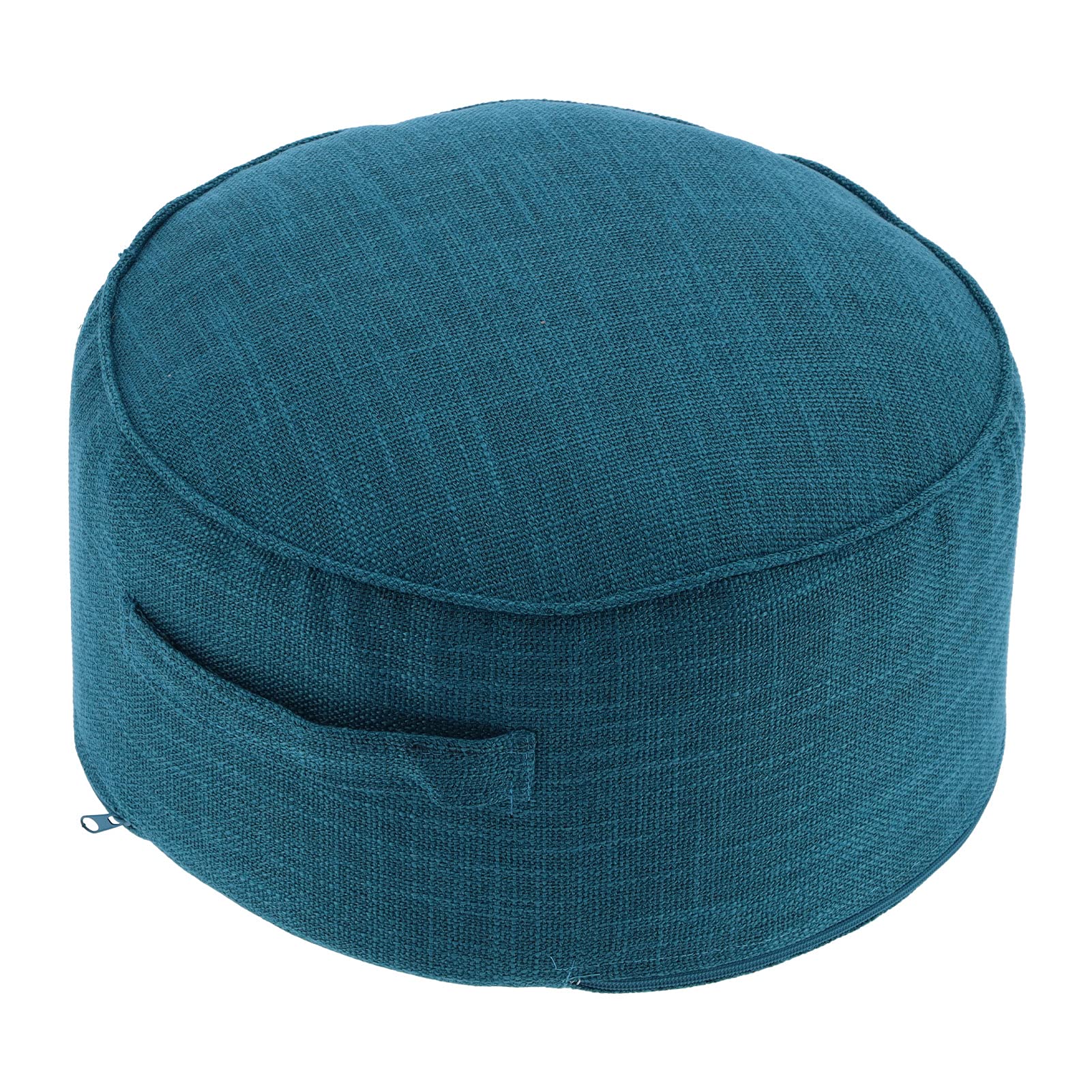 Meditation Cushion, Floor Pillow Round Linen Material Soft Texture Double‑Layer Cover for Yoga for Outdoor