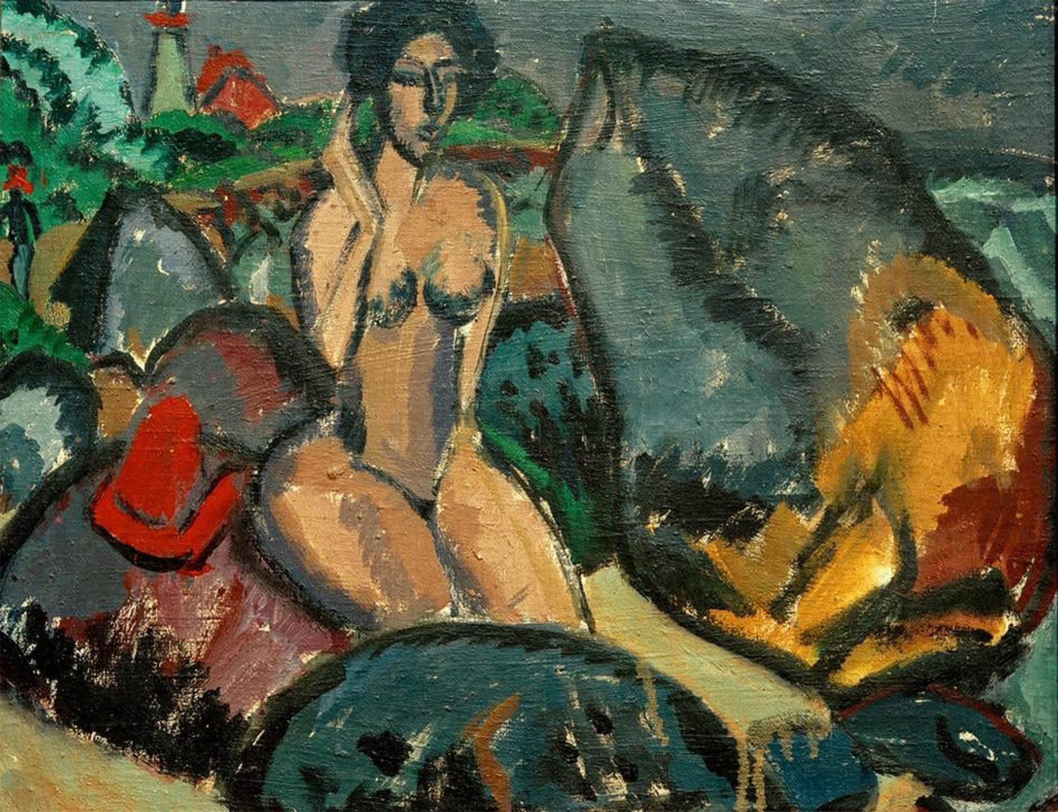 POSTERIIk Famous Print Pop Art Wall Art Graffiti Bathers between stones by Ernst Ludwig Kirchner Art Prints for Home Decor 60x90cm