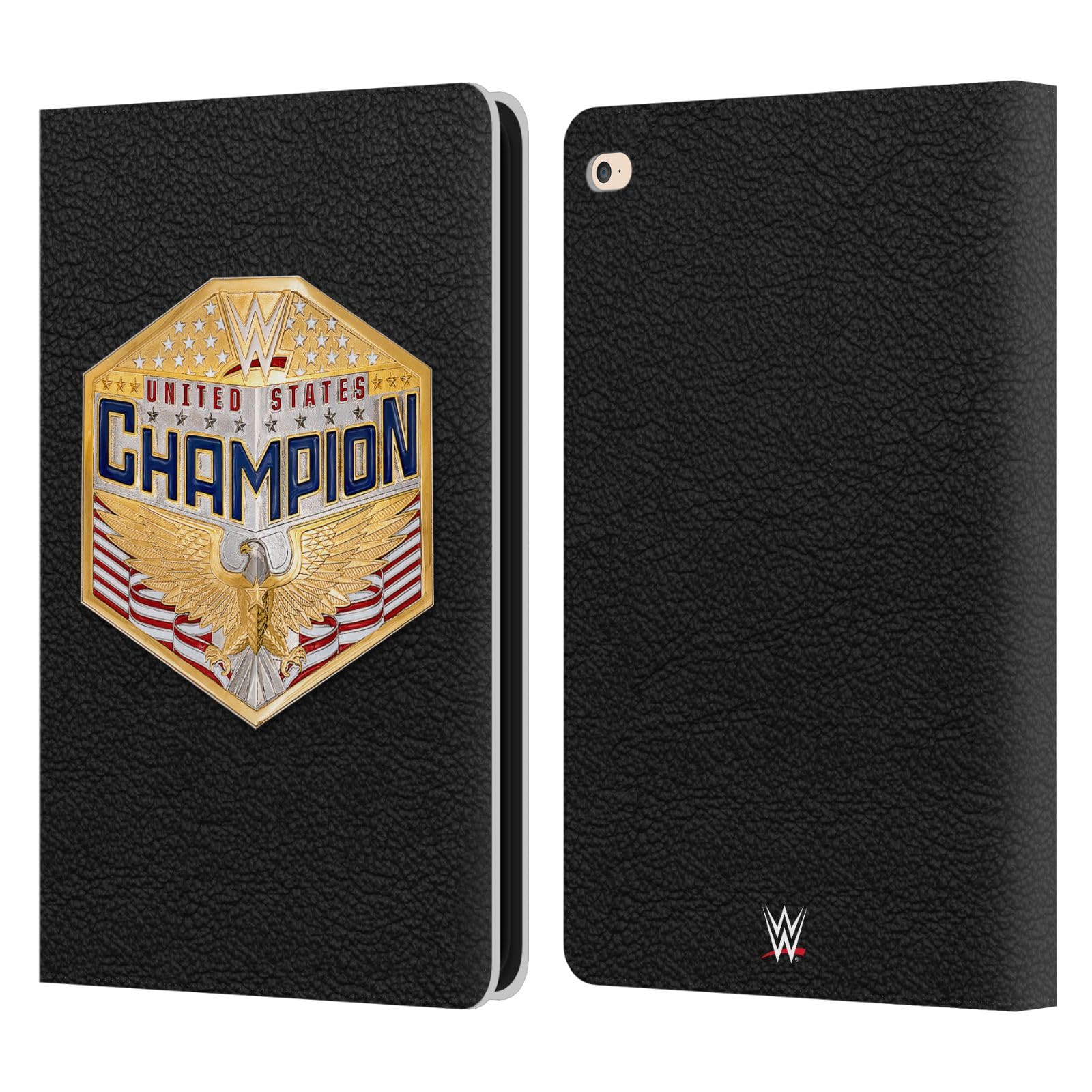 Head Case Designs Officially Licensed WWE United States Championship Title Belts Leather Book Wallet Case Cover Compatible with Apple iPad Air 2 (2014)