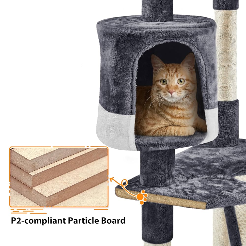 shinshin room❤️　1226 Amazon.com: Yaheetech 79in Multi-Level Cat Trees Indoor Cat