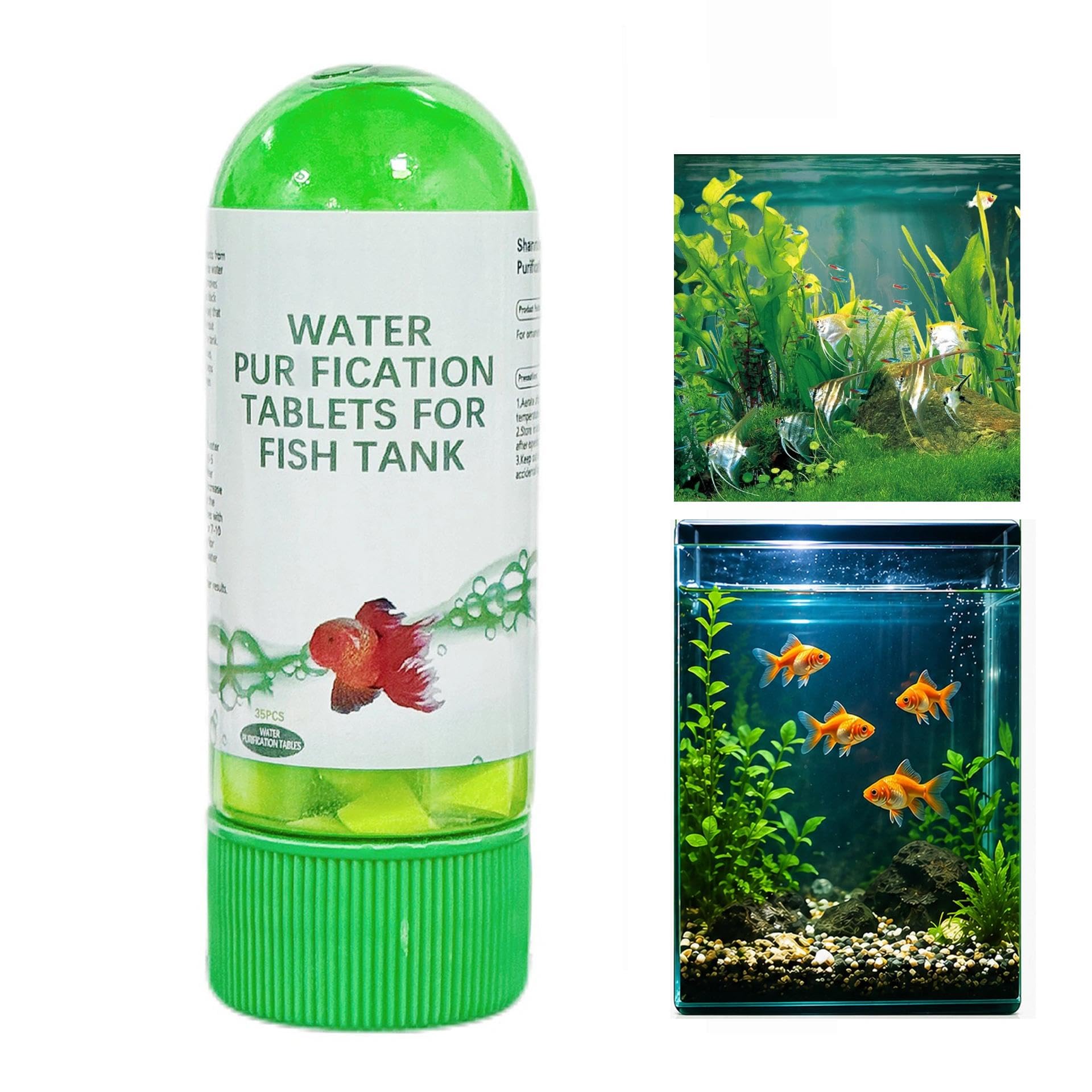 Water Pur-ification Tablets for Fish Tanks Ponds,Pond Clear Water Treatment
