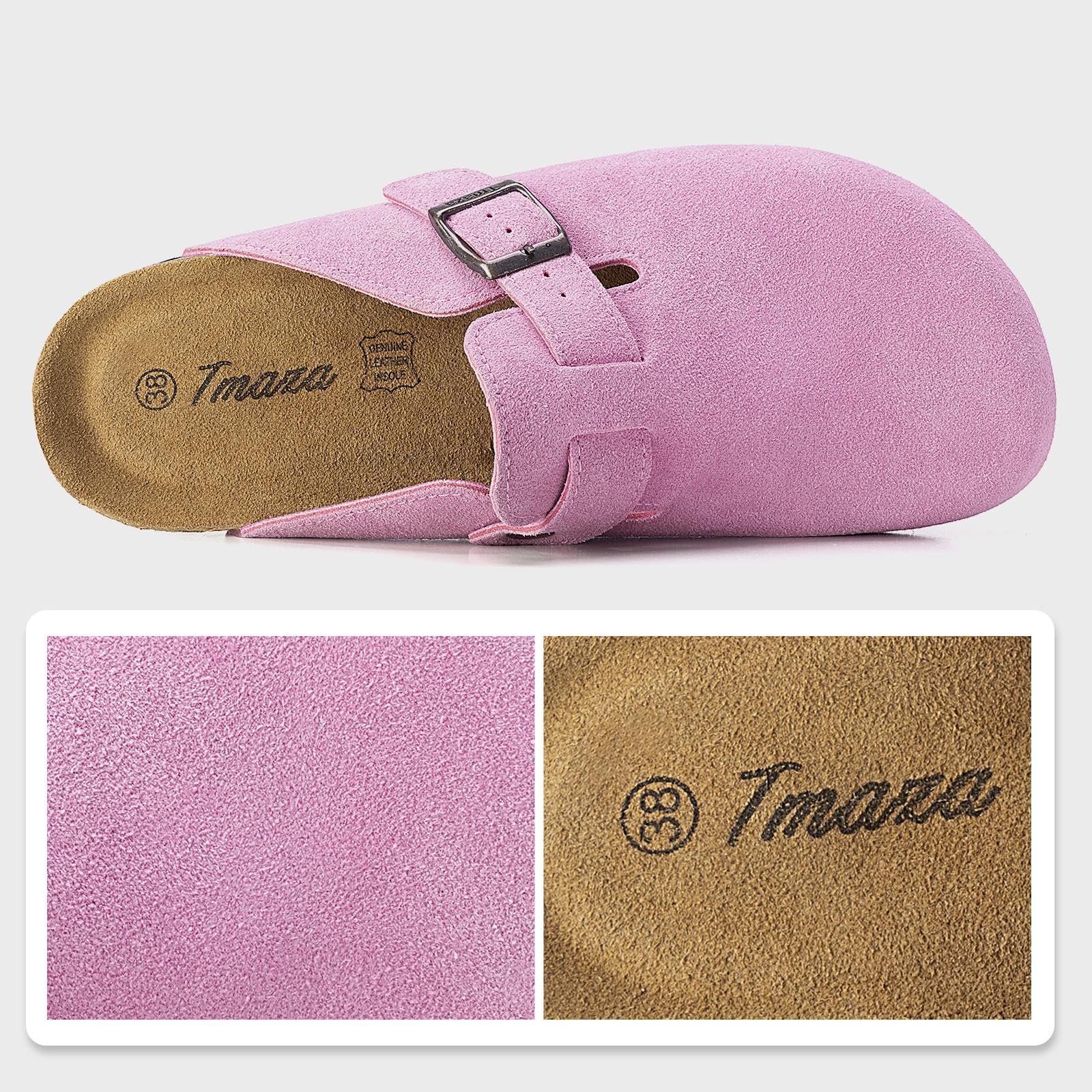 Mules et Sabots Femme Chaussons Pantoufles en Daim Ajustables Chaussures de Jardin Taille 36-42