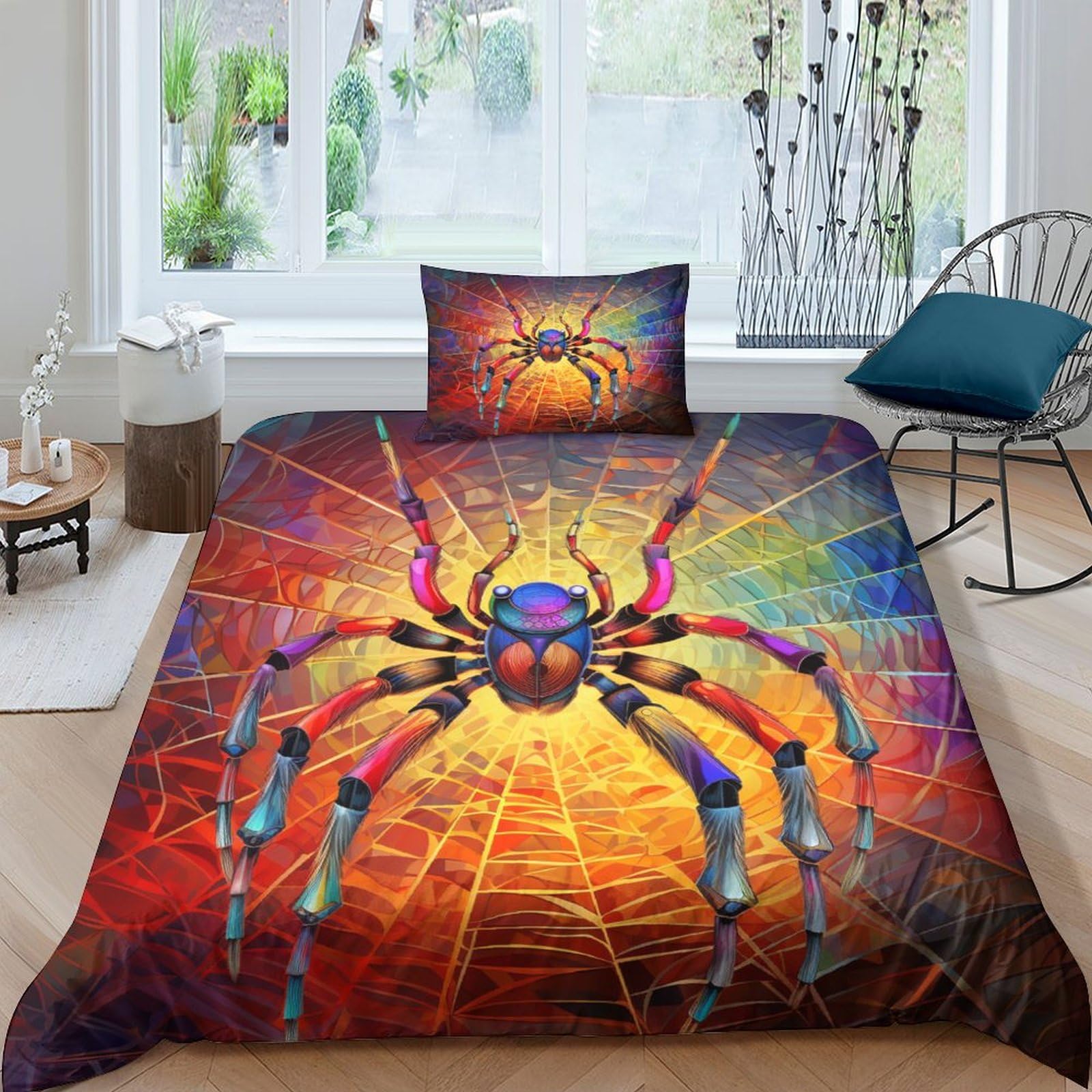 Housse de couette araignée 3D pour transformer une chambre d'ado