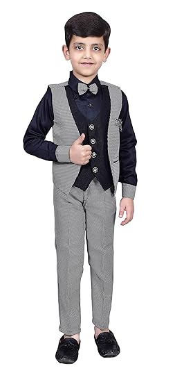 Zolario Boys Clothing Set 3 Piece Dress for Boys, Set of Coat, Pant & Shirt, Ideal for Wedding and Birthday. 4-5 Years