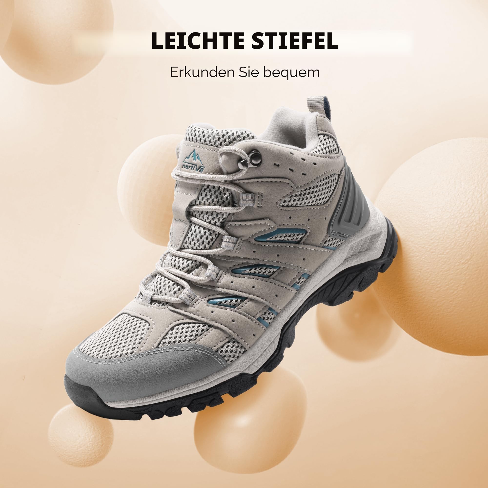 NORTIV 8 Damen Wanderschuhe Trekkingschuhe Atmungsaktiv Schuhe Outdoorschuhe rutschfeste Hiking Boots Wanderstiefel
