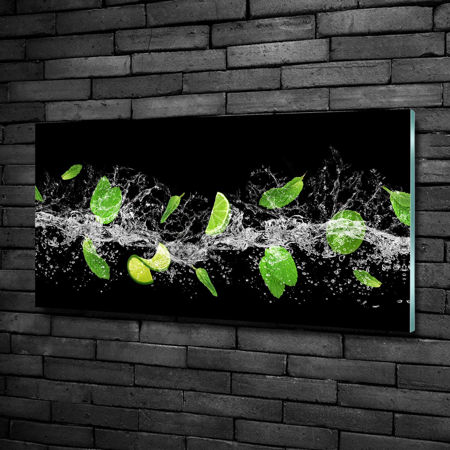 DEQORI Planche à découper en verre - Grande taille - 40 x 30 cm - Motif citron vert tombe