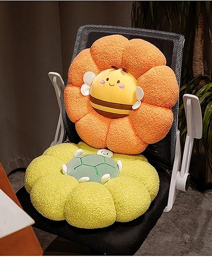 Miniatura 4 de HXIYAN Cojín de flores bonito futón de dibujos animados de animales de peluche cojín para respaldo almohada decorativa para el hogar 177 pulgadas