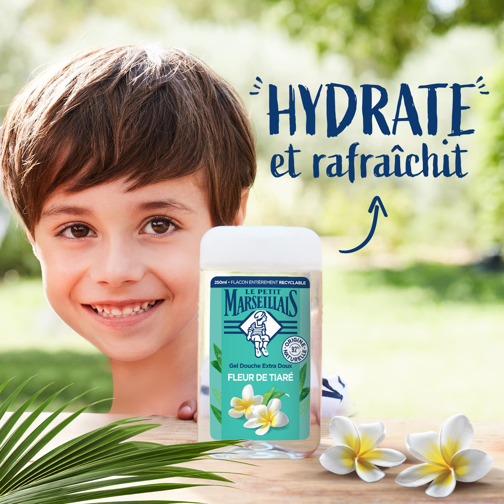 Visiter la boutique Le Petit Marseillais Le Petit Marseillais | Gel Douche Extra Doux Fleur de Tiaré (flacon de 250 ml) – 92 % d'ingrédients d'origine naturelle – pH neutre pour la peau et sans colorant in use