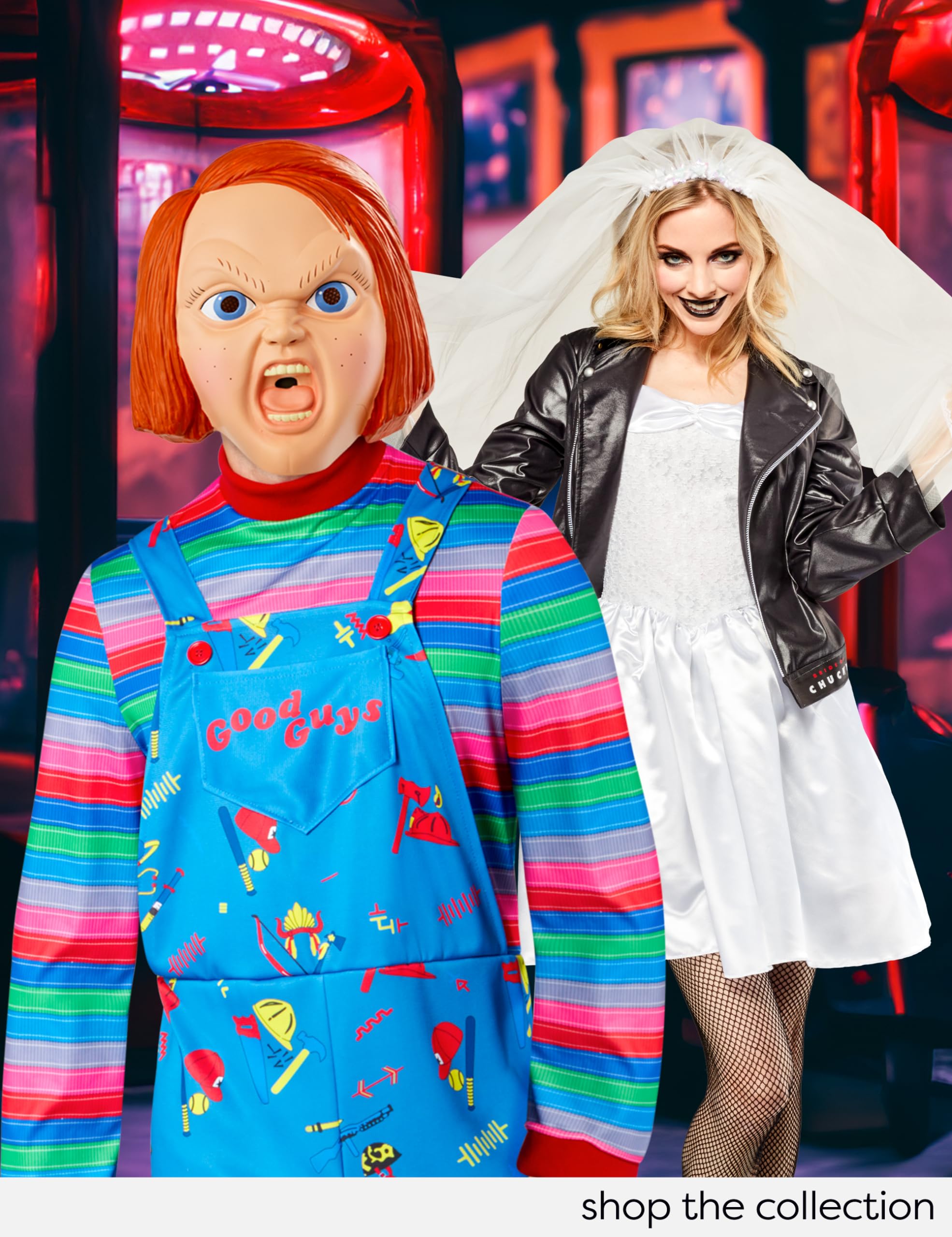 Rubies Oficjalny kostium Chucky, Chucky dla dorosłych, fantazyjna sukienka dla dorosłych, rozmiar M na Halloween