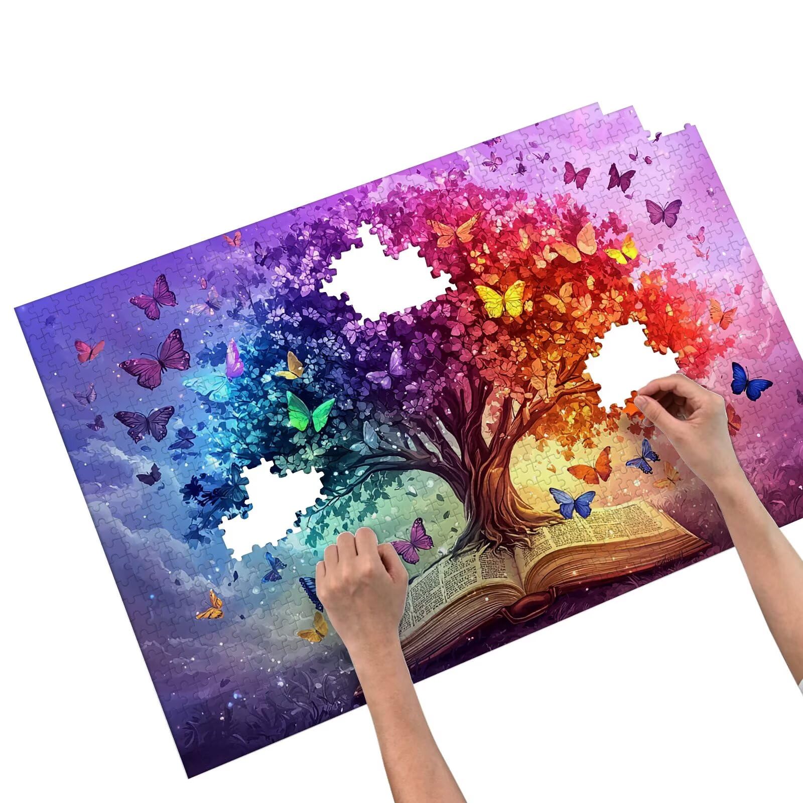 Puzzle 2000 Piezas, Puzzle Árbol de Vida con Caja Regalo para Adultos, DIY 2000 Piezas Rompecabezas de Madera para Adultos, Rompecabezas Desafiante para Decoración Hogar y Paredes, Regalo Mujer, A-43
