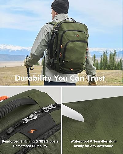 Miniatura 7 de Tolaccea - Mochila de viaje, aprobada para vuelos, compatible con TSA, bolsa de transporte para negocios, mochila de computadora grande y duradera,