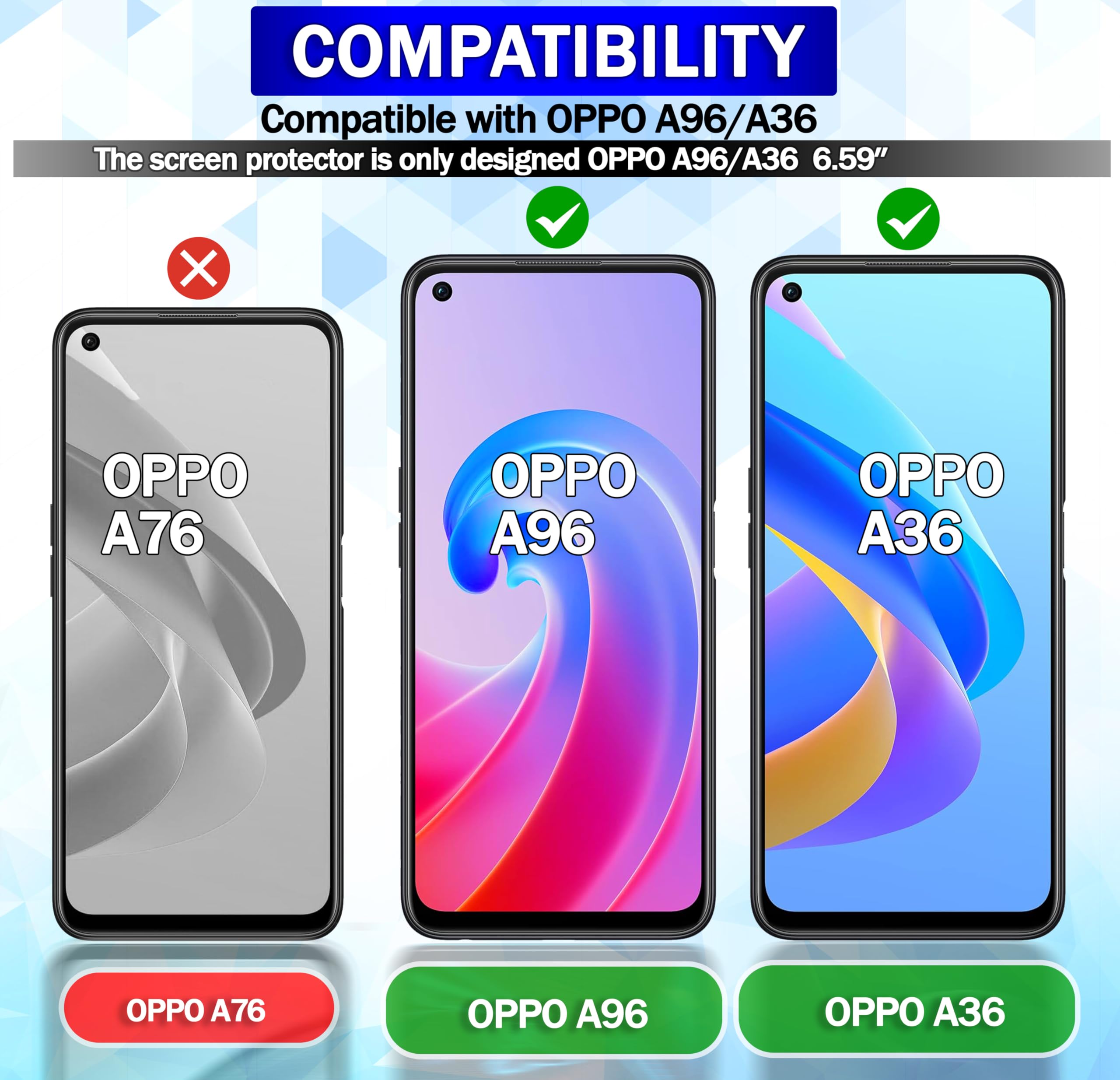 VETRO TEMPERATO 3MK Protettiva Temperata per Oppo A93 4G | Antigraffio, Oleorepellente - Facile