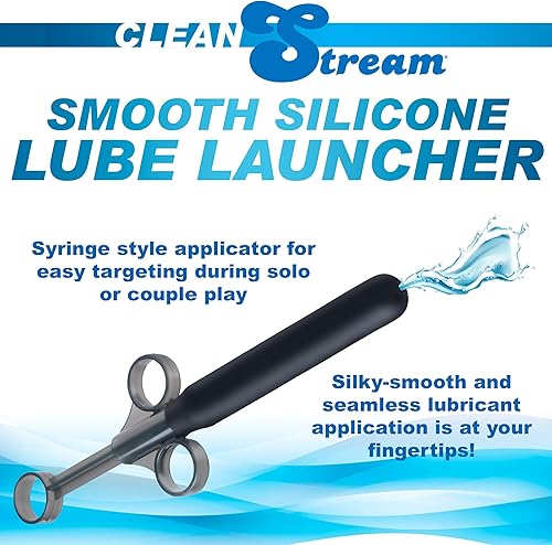 Miniatura 2 de CLEANSTREAM Jeringa de lubricante XL – Aplicador de lubricante de silicona reutilizable para uso anal y vaginal, inyector de lubricante extragrande