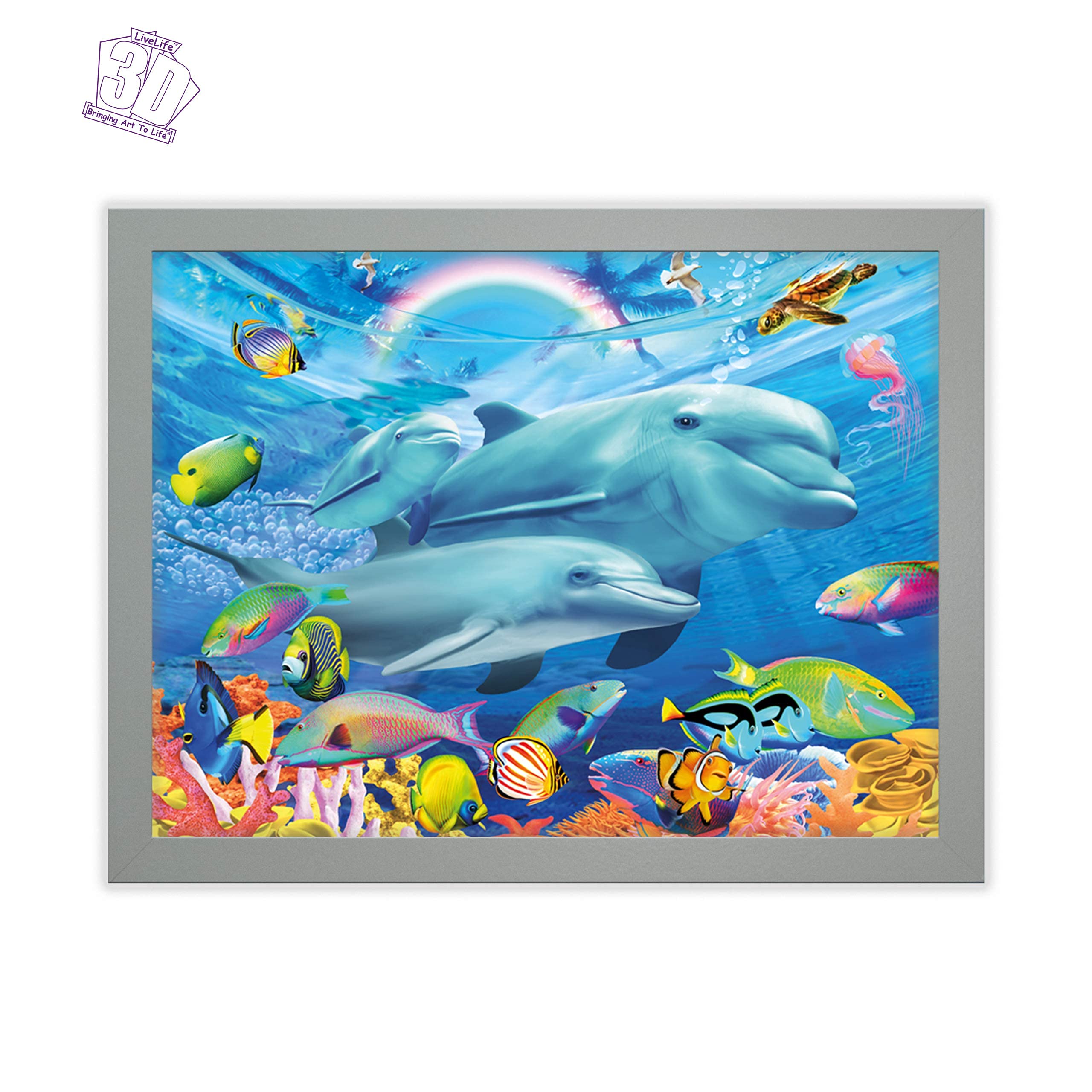 Amazon.com: 3D LiveLife Lenticular Pictures - Dolphin Family from