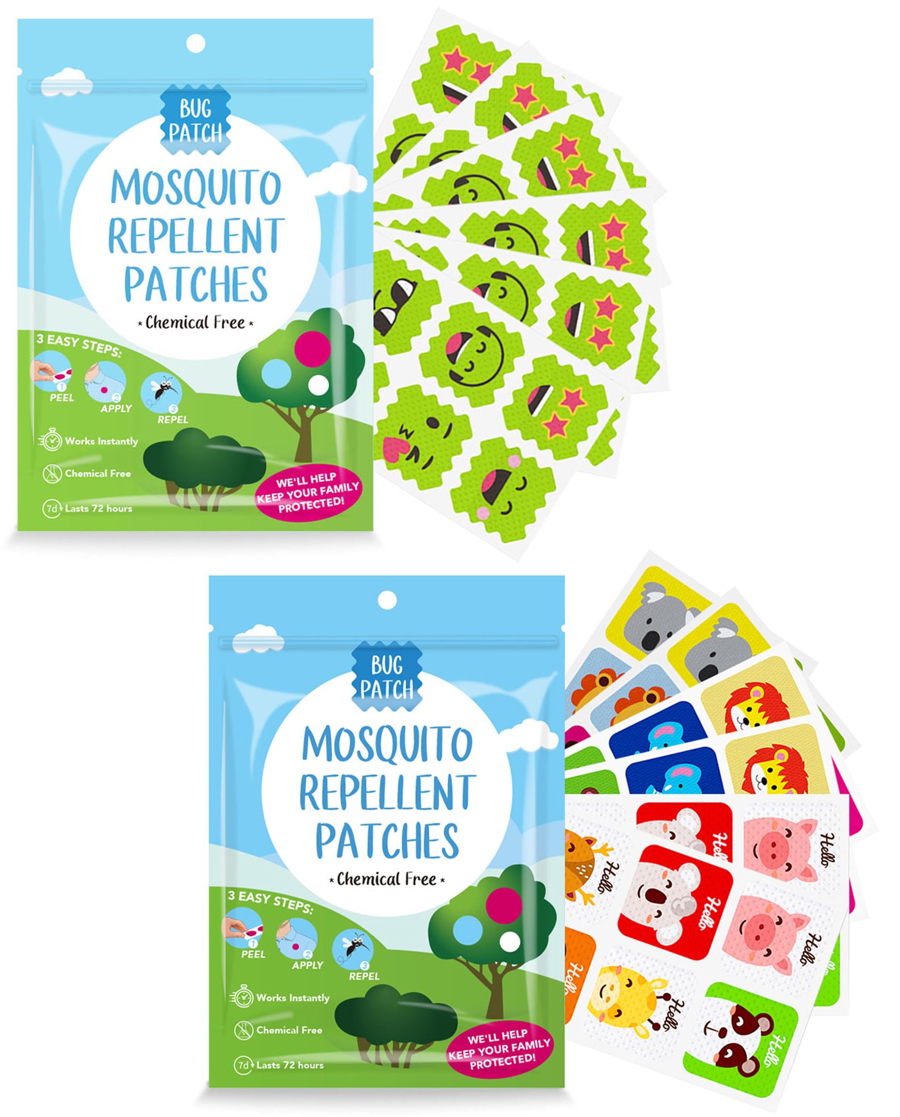 Mückenpflaster Mückenschutz Kinder Anti Mücken,72 Stück Pflaster Gegen Mücken, Mosquitopflaster für Mückenstich Camping Zubehör Reise Gadgets Urlaub Must Haves Summer Outdoor