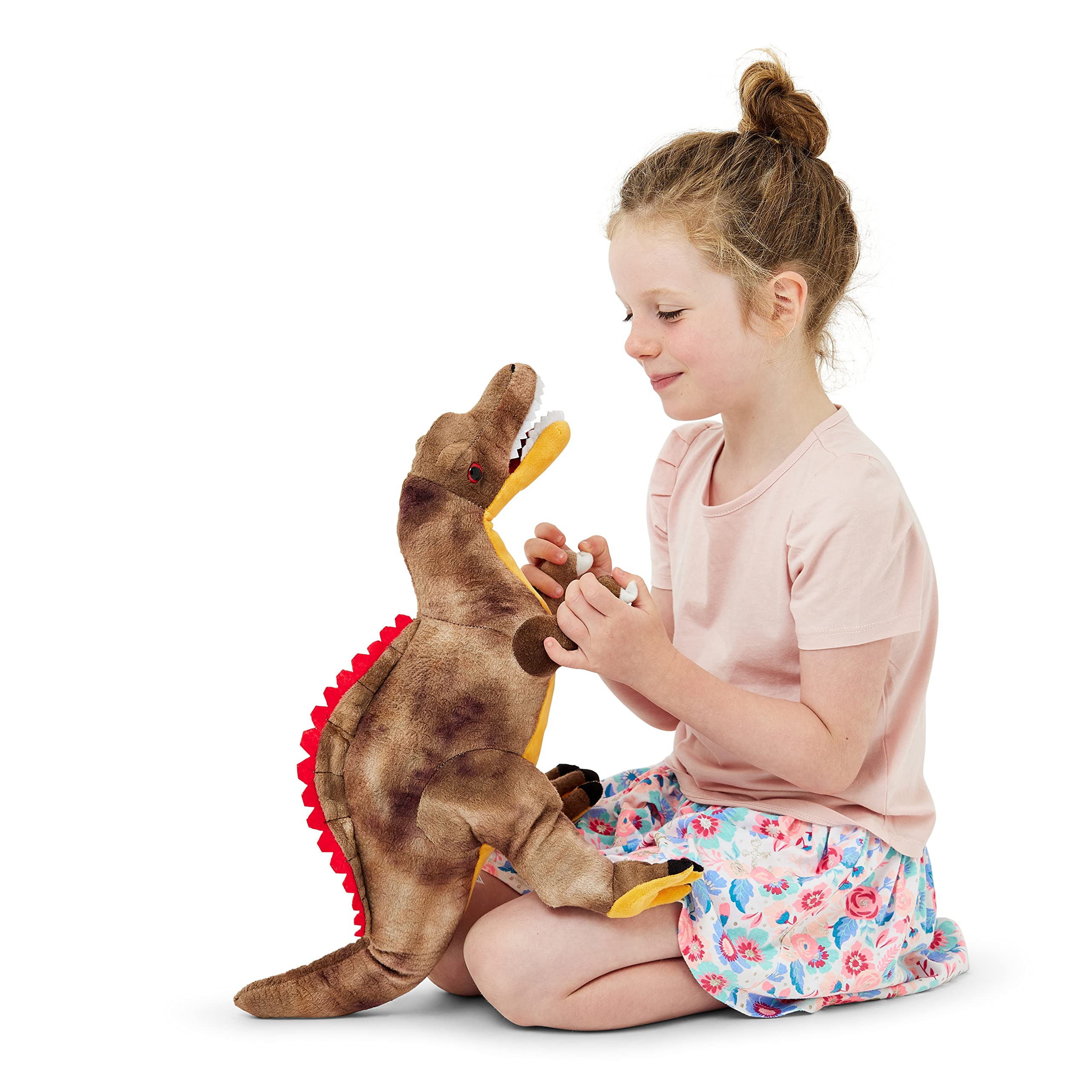 Zappi Co Children's Realistic Lifelike Large Plush Toy - Soft & Cuddly Stuffed Animal for Boys and Kids (53cm Length) (Spinosaurus)