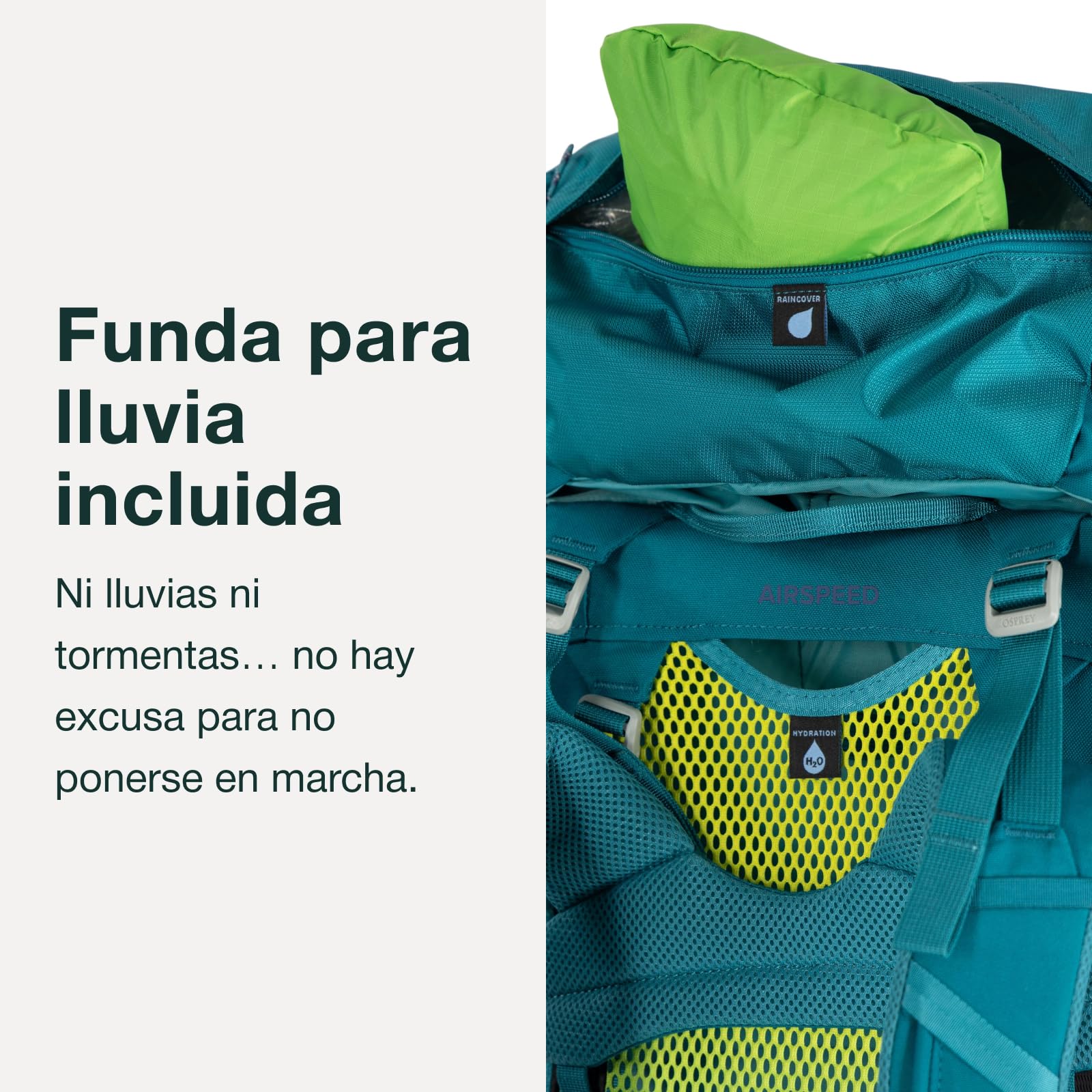 Osprey Ace Mochila de trekking infantil, 50L, Green Canopy/Matcha Green