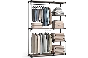SONGMICS Closet Shelves with Hanging Rod: A Graceful Storage Solution