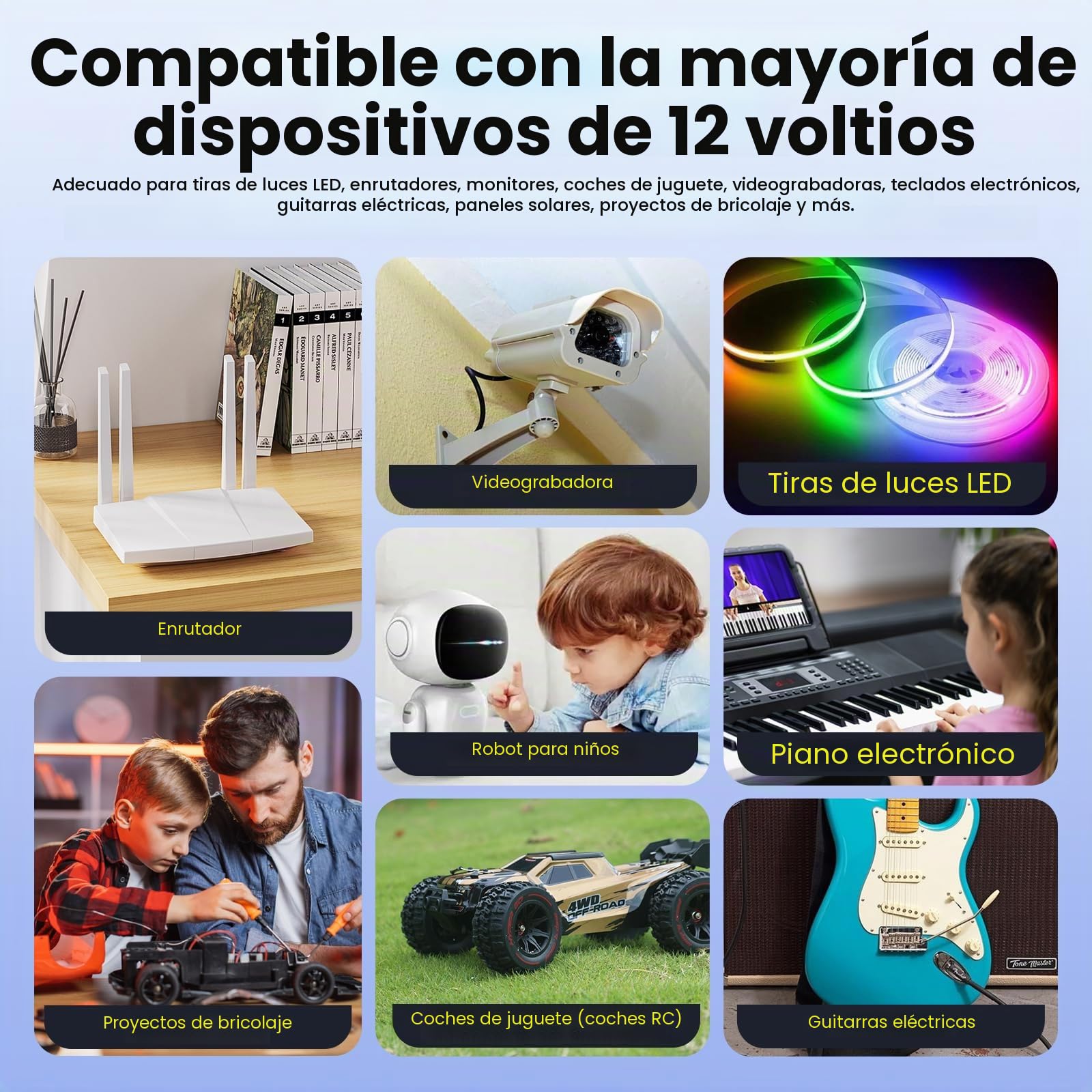 CITYORK Batería de litio recargable de 12,6 V 7900 mAh para faroles solares al aire libre, cámaras CCTV, cámaras digitales, videocámaras, reproductores de CD, dispositivos Bluetooth, radio, altavoz