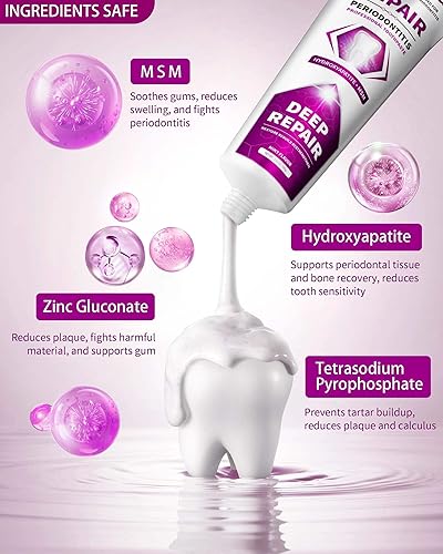 Miniatura 5 de Pasta de dientes para tratamiento de gingivitis, Eliminador de placa de tratamiento de enfermedades de las encías, Tratamiento de periodontitis en