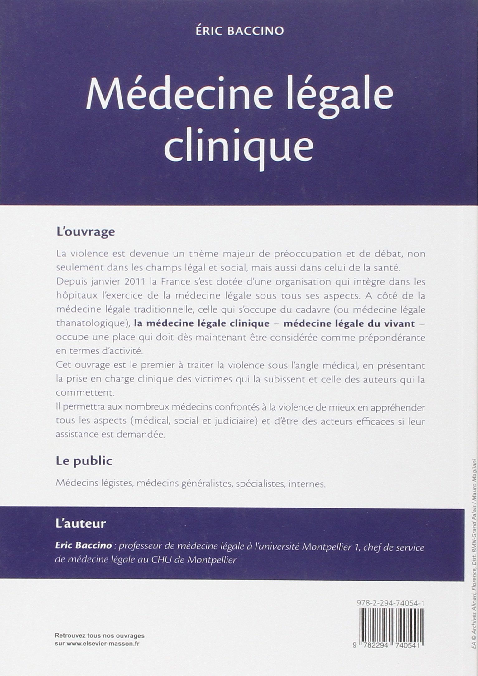 Médecine légale clinique: Médecine de la violence - Prise en charge des victimes et agresseurs