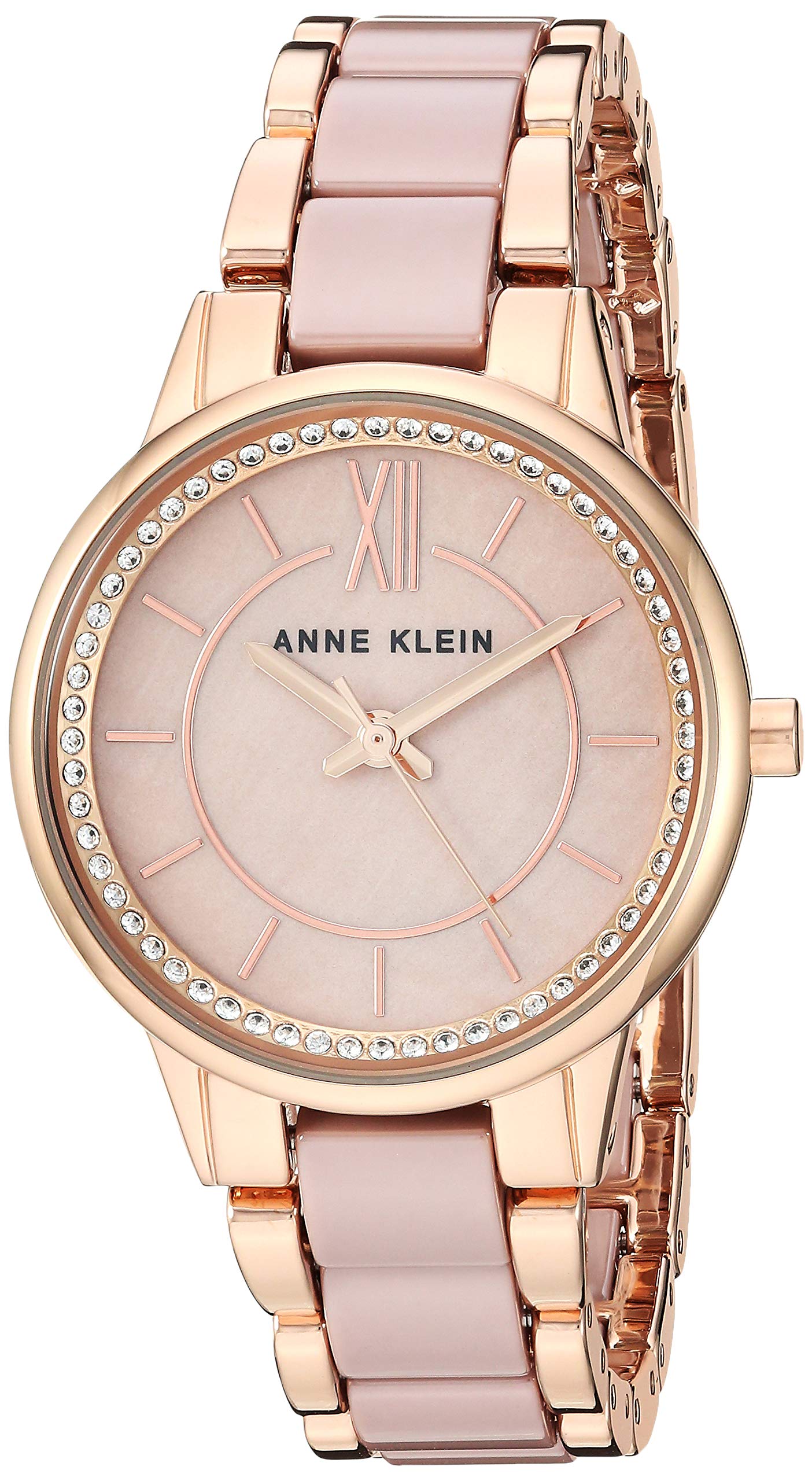 Anne Klein Women's Premium Crystal Accented Ceramic Bracelet Watch
