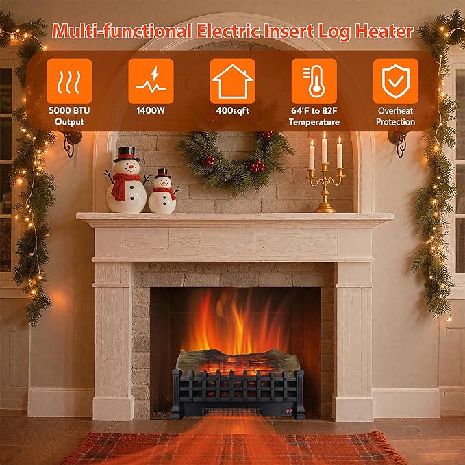 Chimenea Eléctrica Innoflame 21" con Llama Realista, 1400W miniatura 4