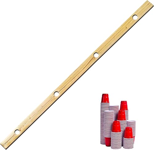 Tabla de beber de esquí de madera para fiesta, boda, gran evento (4 personas, sin vaso de chupito)