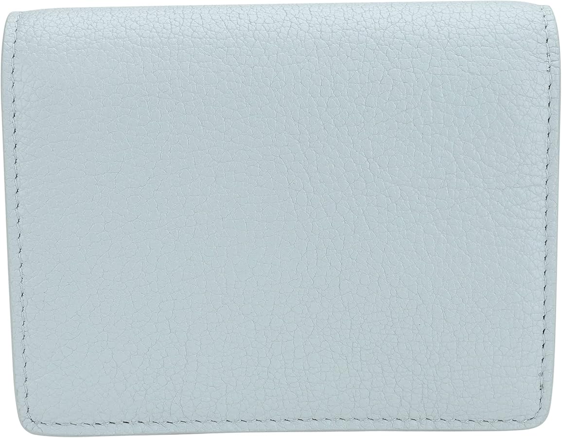 【箱、保証書付き美品】miu miu リボン付き二つ折り財布 ブルー miu MIU ミュウミュウ 財布 ウォレット レザーバンド付き 三つ折り財布