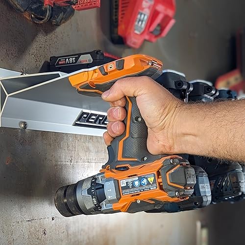 Miniatura 3 de PERCH Soporte para herramientas RIDGID 18v | Monta de forma segura 5 herramientas inalámbricas | Montaje universal | Organizador de herramientas
