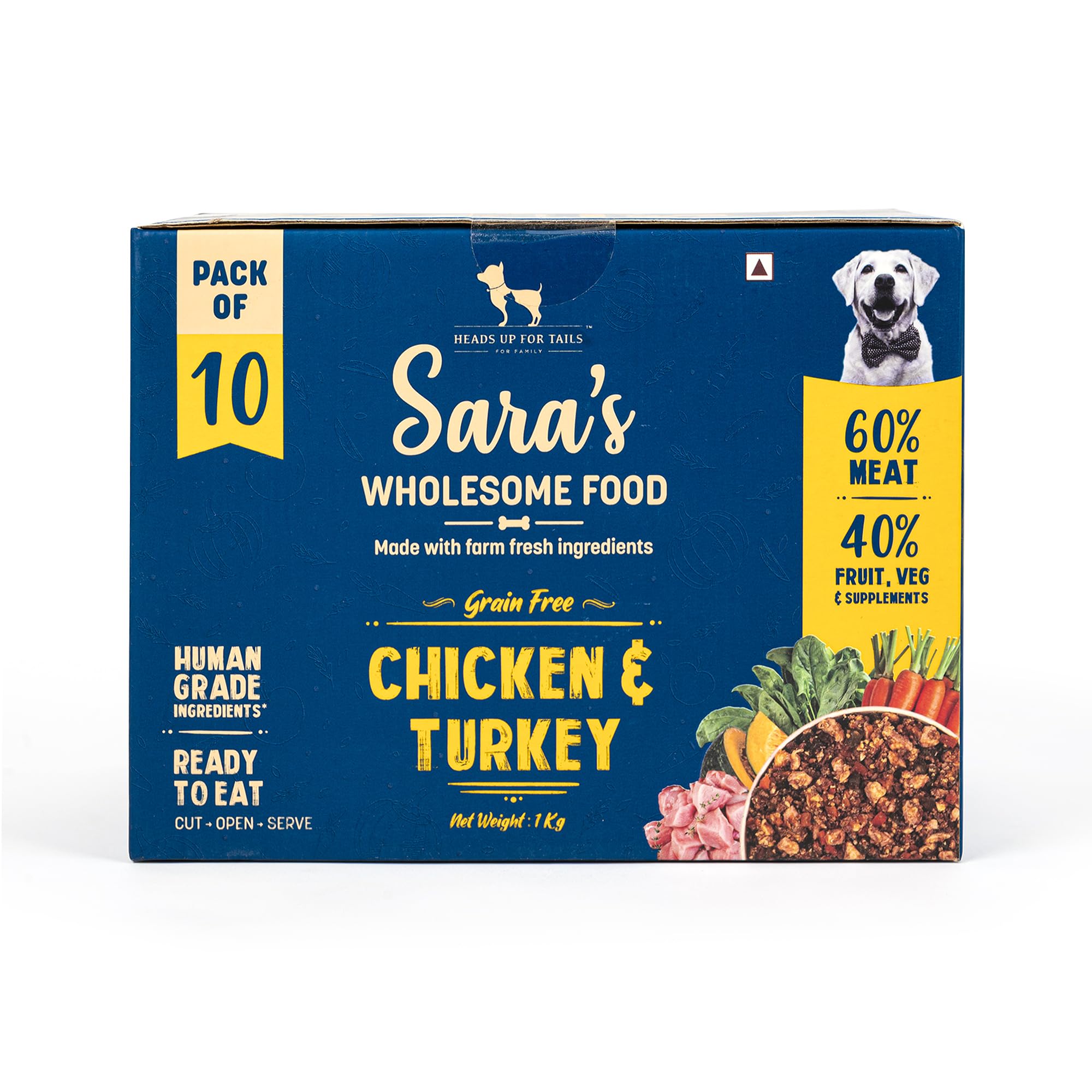 Heads Up For Tails Saras Wholesome Food Gravy - Grain-Free Chicken And Turkey Dog Food | Human Grade Ingredients |Suitable For Adults & Puppies - 100 gram | Pack Of 10 (B0CKZFJX9T) Amazon Price History, Amazon Price Tracker