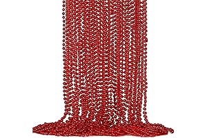 EOBOH 24PCS Red Bead Necklace for Festive Celebrations: A Carnival of Colors