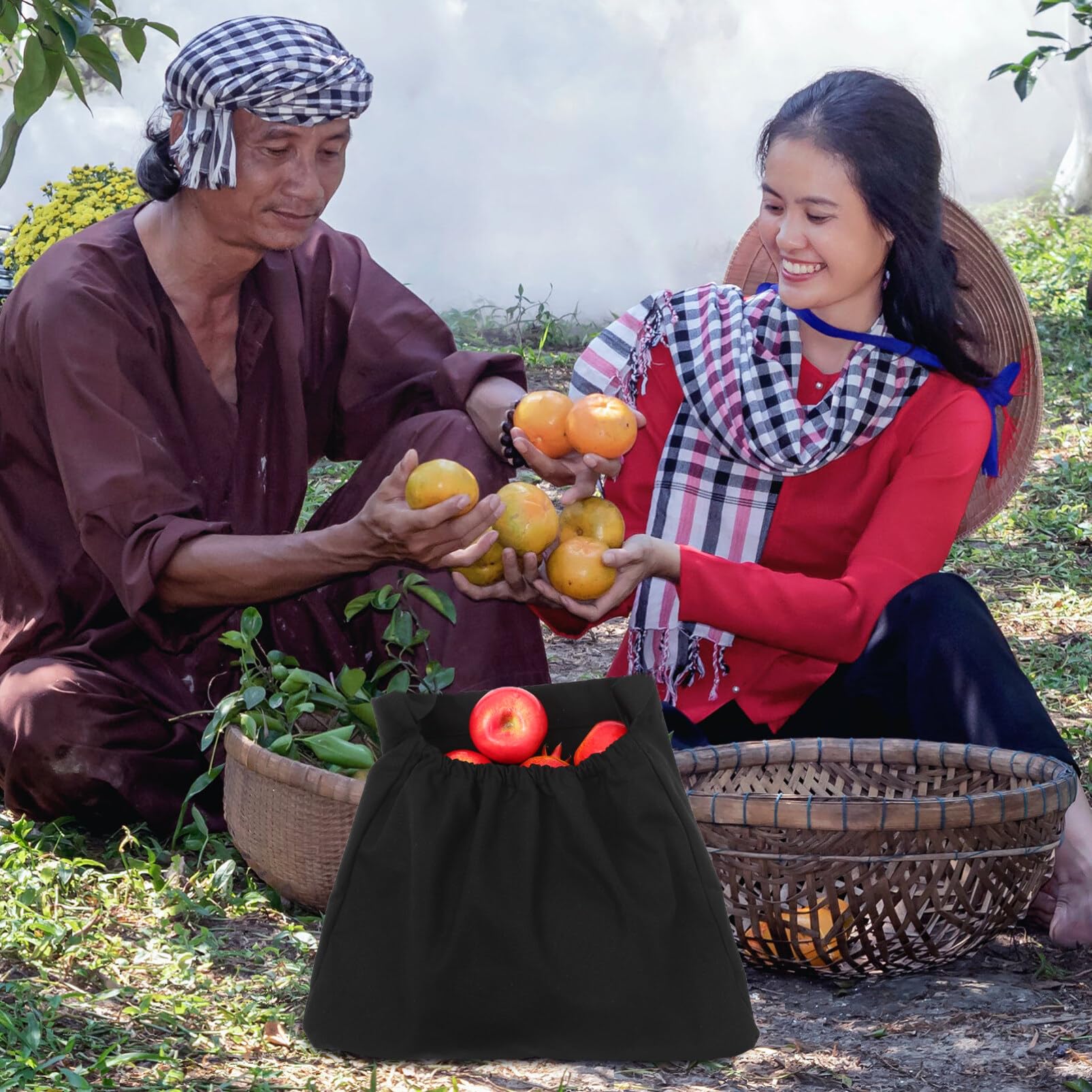 Yardwe Bolsa De Recolección De Frutas Cesta De Cosecha De Jardín Para Verduras De Jardín Delantal De Cosecha De Jardín Para Huerto Al Aire Granja
