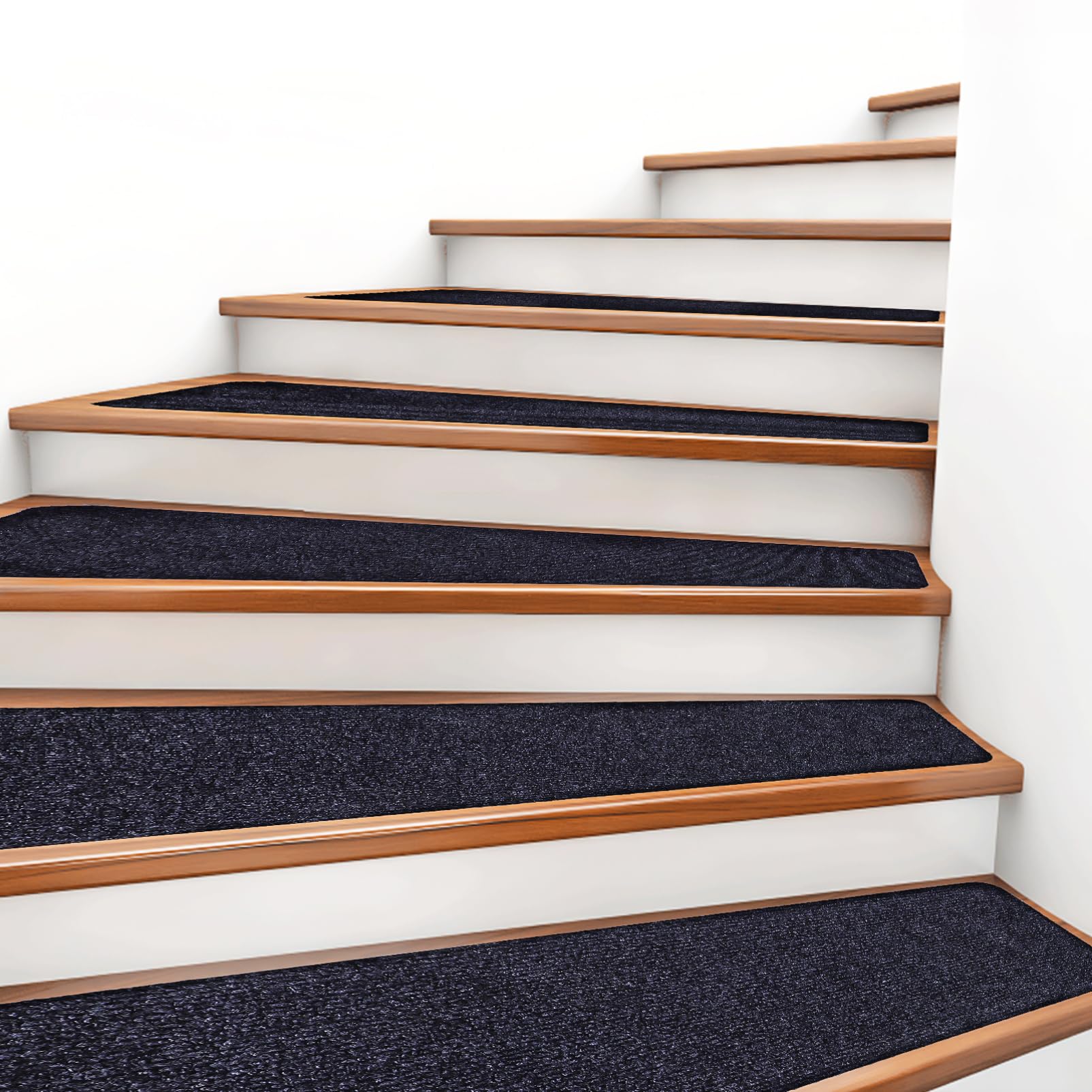 Tapis D’escalier Adhésif 55x20 Cm 15 Pièces Antidérapant