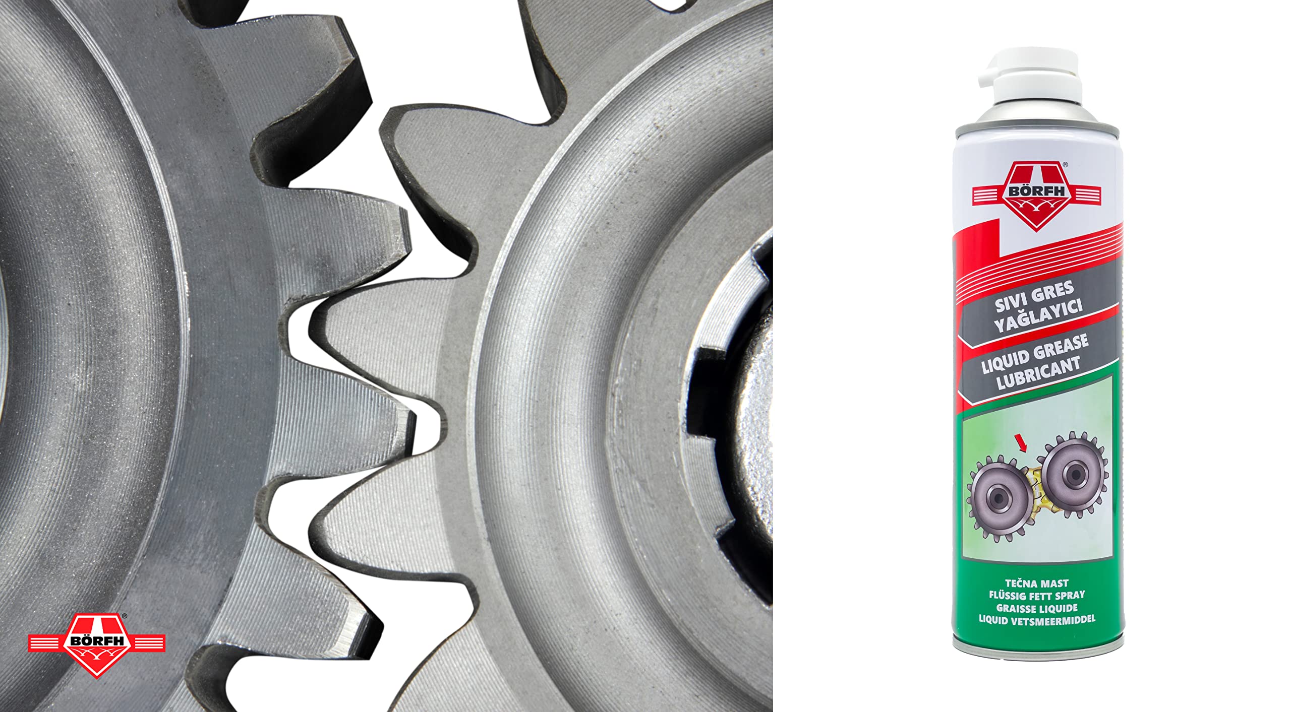 Spray de grasa líquida – Lubricante y lubricante versátil para taller, hogar e industrial, efecto a largo plazo y protección contra la corrosión – 500 ml