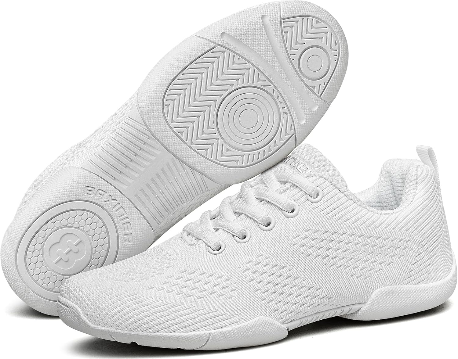 BAXINIER Girls White Cheerleading Shoes Breathable Youth Cheer Competition Sneakers Athletic Training Dance Tennis Walking Shoes - Image 8