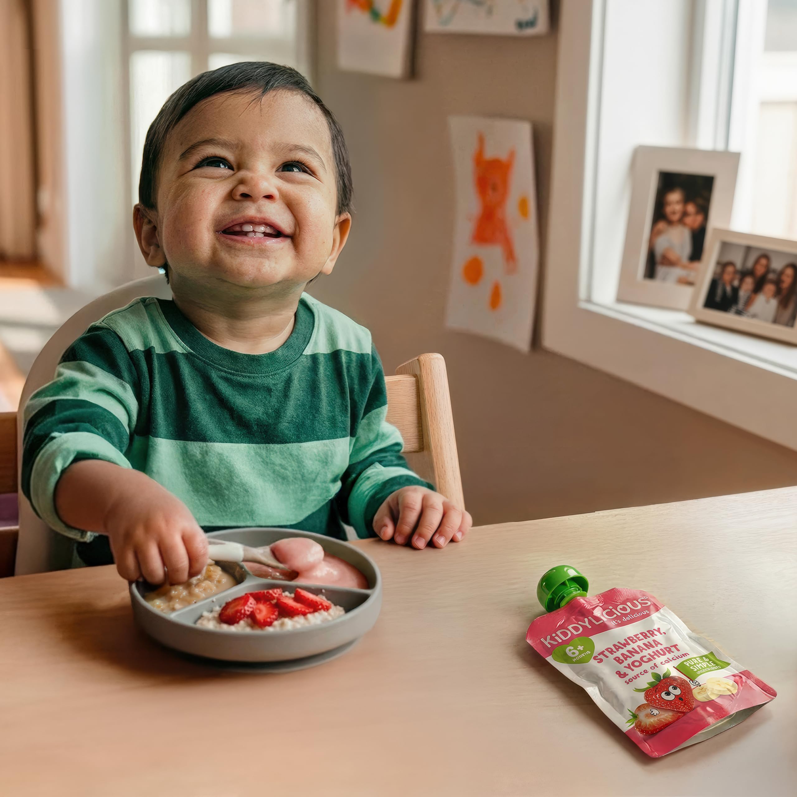 Kiddylicious Bedtime Blend Apple, Oat & Chamomile Pouches - Delicious Pouches for Babies - Suitable for 6+ Months - 100g x 6 Packs — view 4