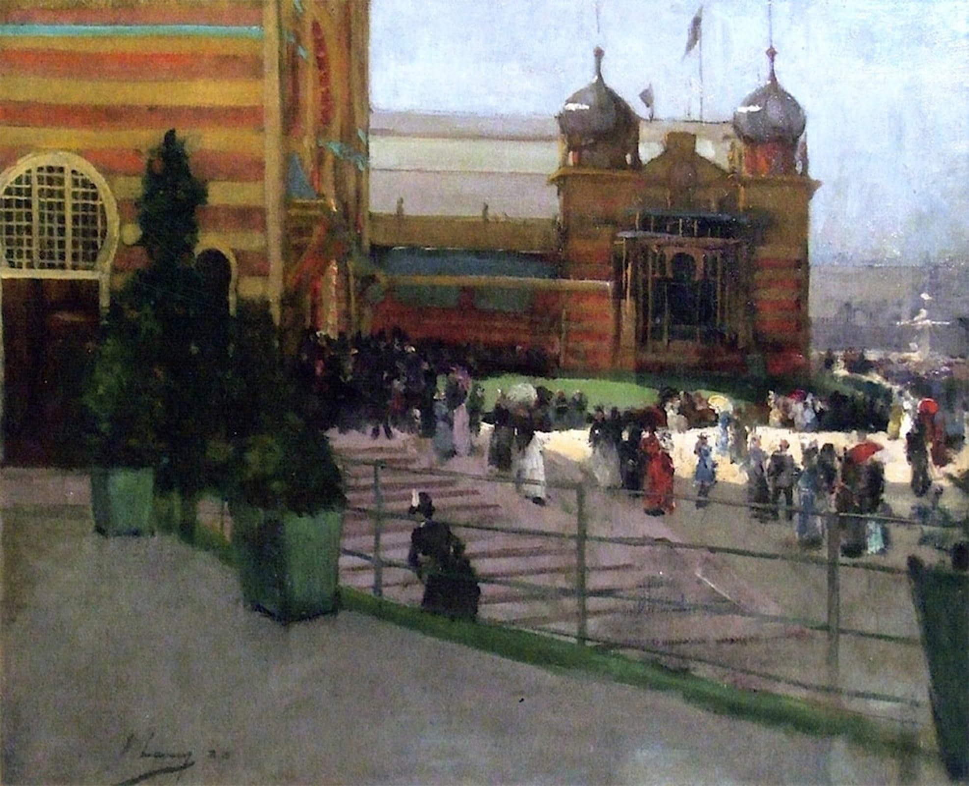 ARTXLXXBN Famous Print Painting Colorful Art Print From the Verandah by John Lavery Canvas Art Decorations for Home Decor 60x90cm