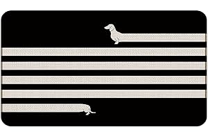 Dachshund Decor - Black and White Outdoor Rug, 17 X 30 Inch...