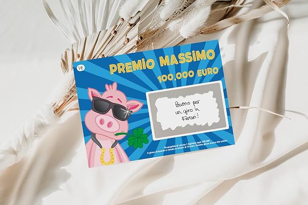 Joli Coon Gratta e vinci scherzo 100.000 - Gratta e vinci personalizzato - Gratta e vinci scherzo - 2